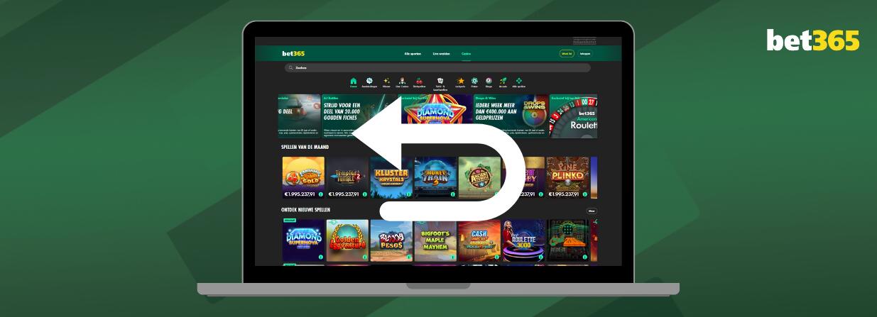 Wat is de gemiddelde RTP bij Bet365 casino?