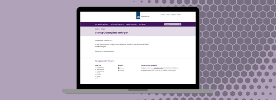 Landelijke storing bij Cruks inmiddels verholpen